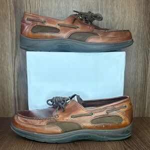 Sebago Tan Leather Boat Shoes